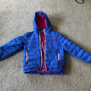 Stio Blue and Pink Kids Puffer Jacket